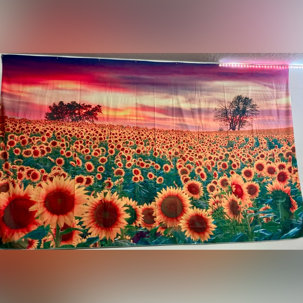 Large Sunset Sunflower Tapestry